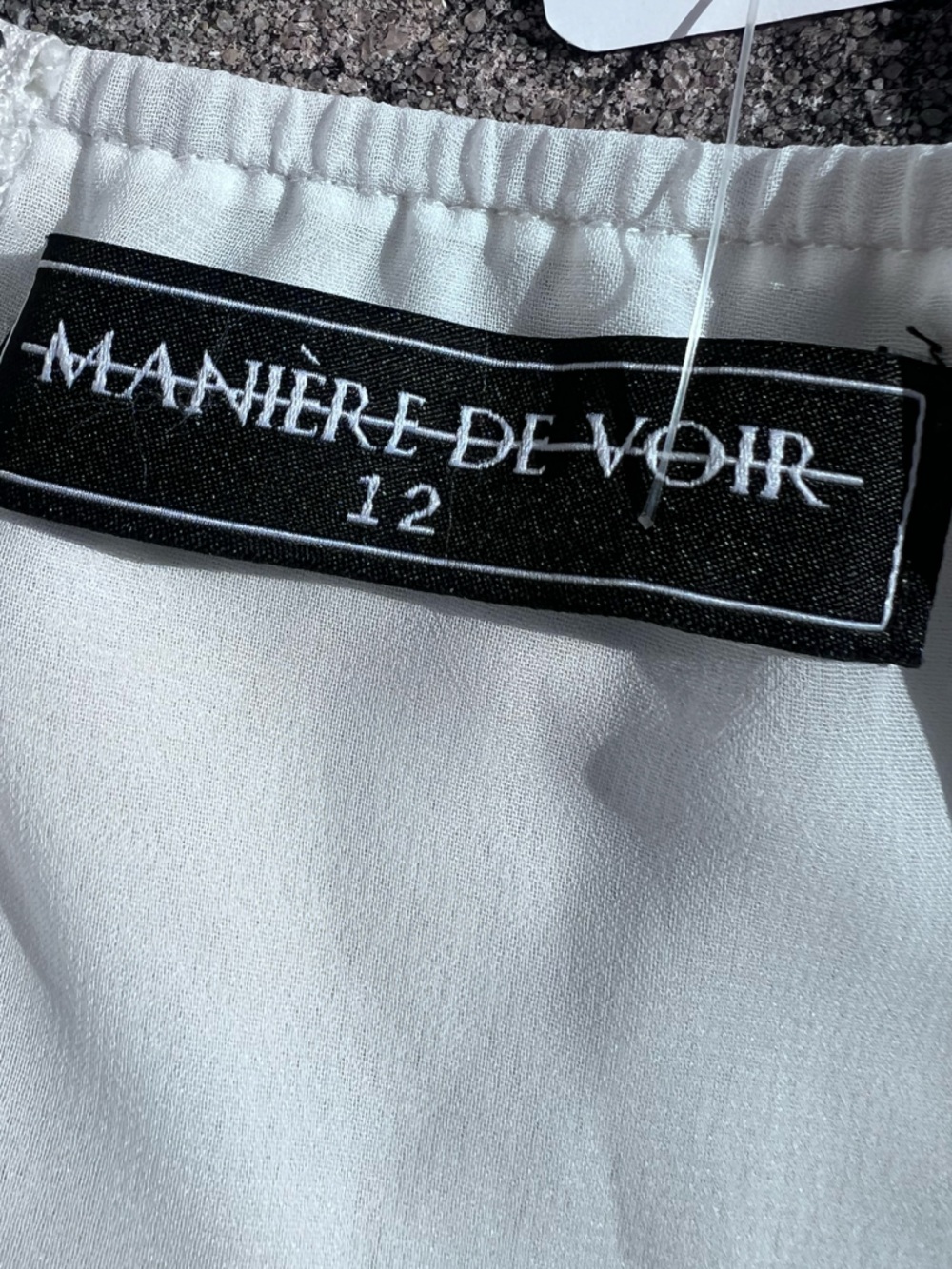 Maniere De Voir White Puffy Sleeve Cut Out Ruched Sides Bodycon Mini Dress M - Picture 7 of 9